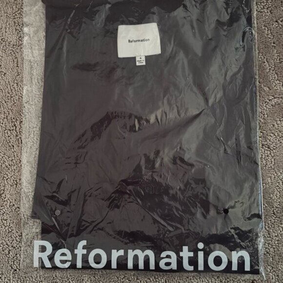 NEW Reformation Layla Silk Midi Skirt Elastic Waist in Black | size 4 - Picture 11 of 11